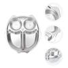 Stainless Steel Snack Plate Toddlers Divided Silver 1pc