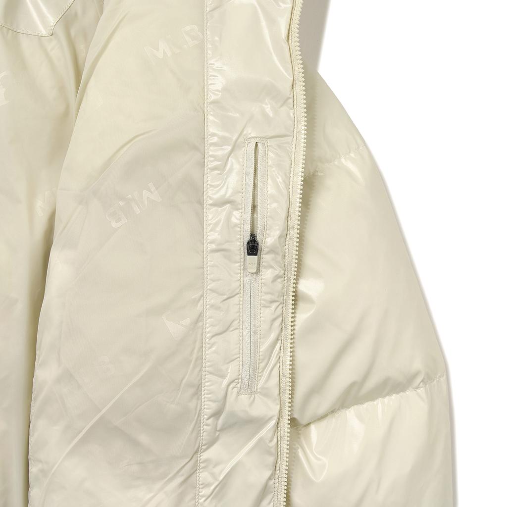 MLB Boston Red Sox Glossy Curve Fashion Stand Collar Comfortable Soft Puffer Jacket Women Outerwear White 3FDJB2046-43CRD