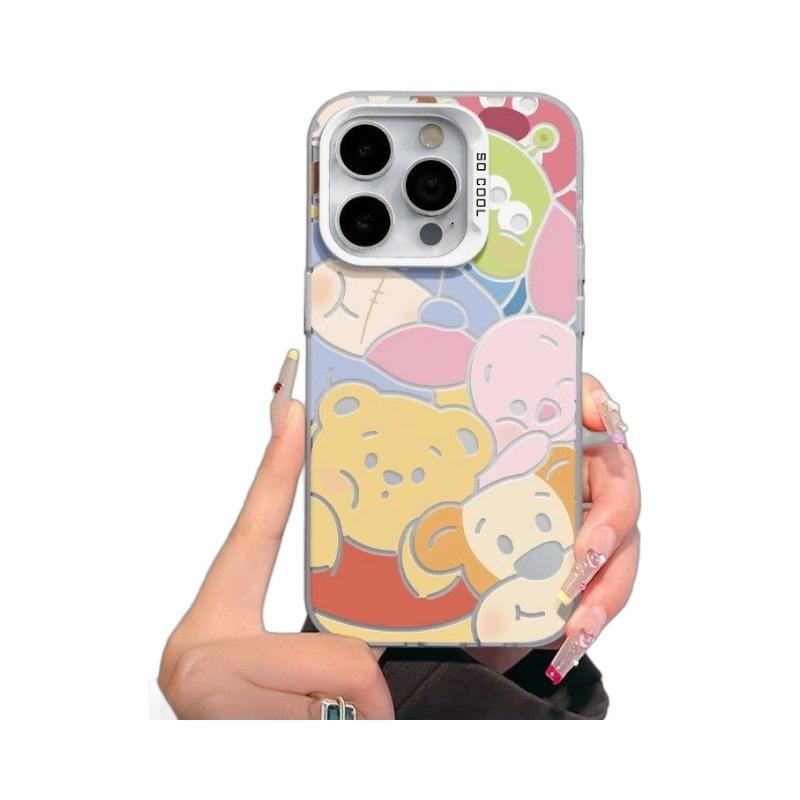 Color Silver Cartoon Winnie the Pooh Apple 11promax Mobile Phone Case iPhone11 Large Hole 11IMD11PC11 Tide Xxr