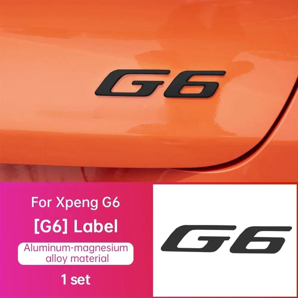 1Pc Xpeng G6 2023 2024 2025 Xiaopeng G6 Black Badge Front Rear Badge Blackened Modification Accessories G6 2023 2024