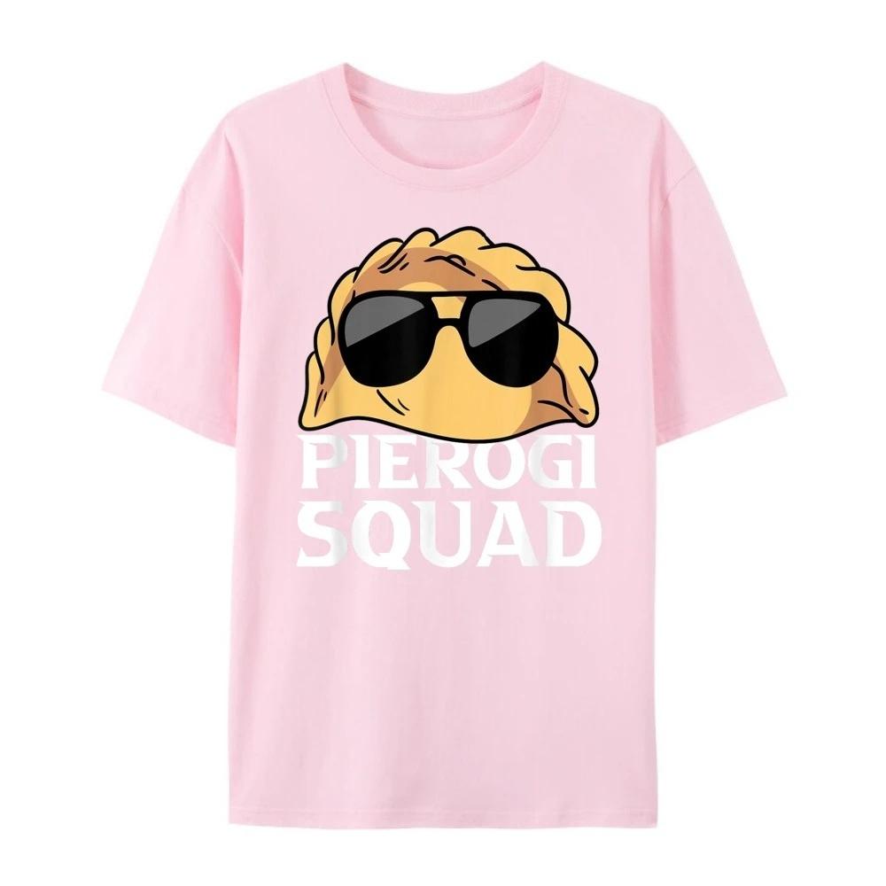 Pierogi Squad Polish Cuisine Printed Pattern Tshirt Fashion Short Sleeve Round Neck Womens Tshirt