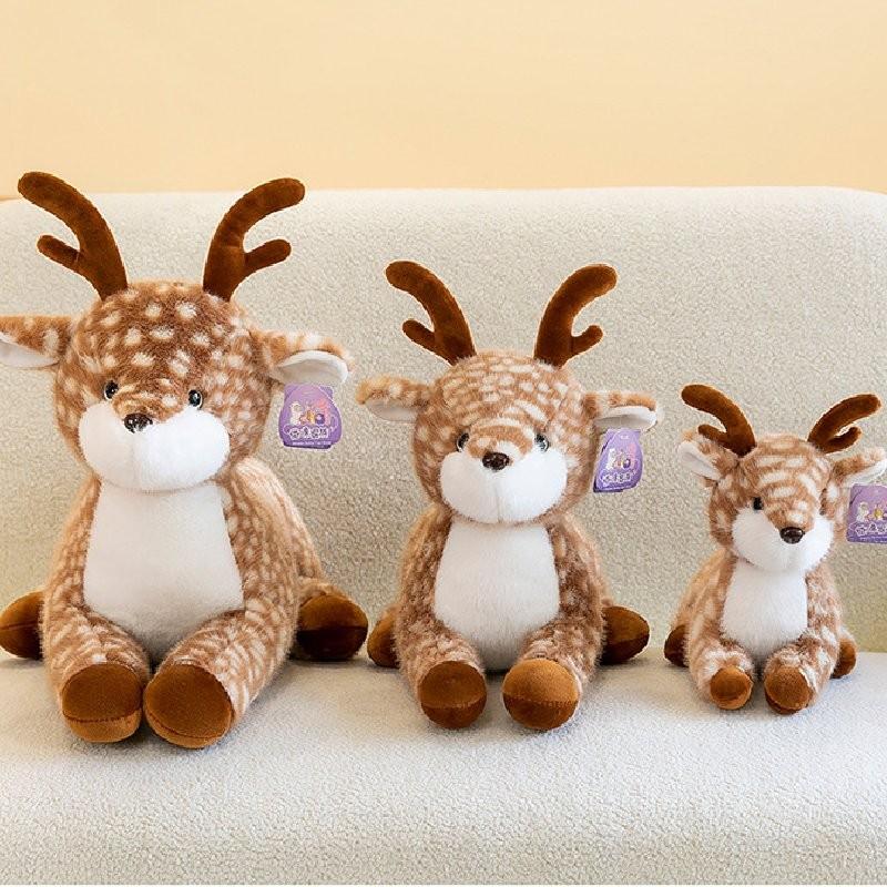 Adorable Cartoon Fawn Plush Toy Soft Stuffed Animal Gift For Girls Home Decor
