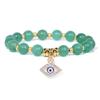 Fashion Evil Eye Natural Stone Beaded Bracelet for Women Men Amulet Protection Jewelry Yoga Spiritual Friendship Gifts