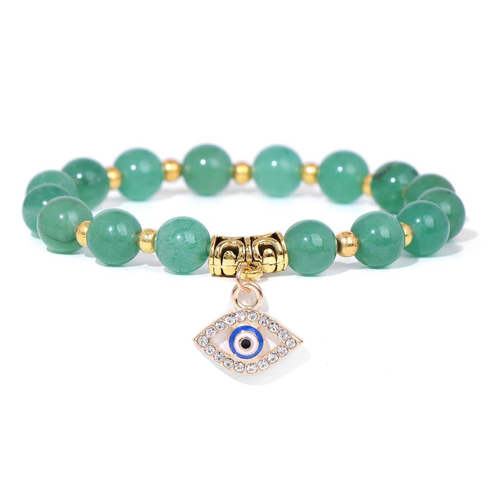 Fashion Evil Eye Natural Stone Beaded Bracelet for Women Men Amulet Protection Jewelry Yoga Spiritual Friendship Gifts