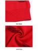 Fu Character Red Wool Cardigan - Jia Ling's Spring Festival Knitted Sweater for Middle-aged and Elderly Couples