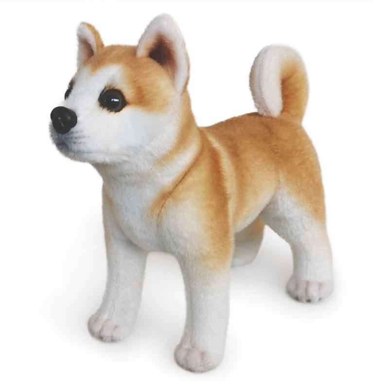 

Cute Akita Dog Plush Toy Simulation Stuffed Soft Animal Pillow Christmas Gift For Kids Kawaii Valentine Present 25cm зелений