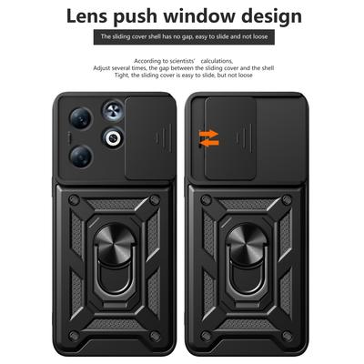 For Infinix Smart 8 Plus Case PC+TPU Phone Cover with Slide Camera Lens Protector