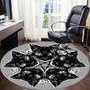 1pc Witchcraft Cats Office Round Area Rug, Indoor Mat Suitable ForOffice, Under Office Chairs Bedroom Living Room Home Decor, Room Deco u76