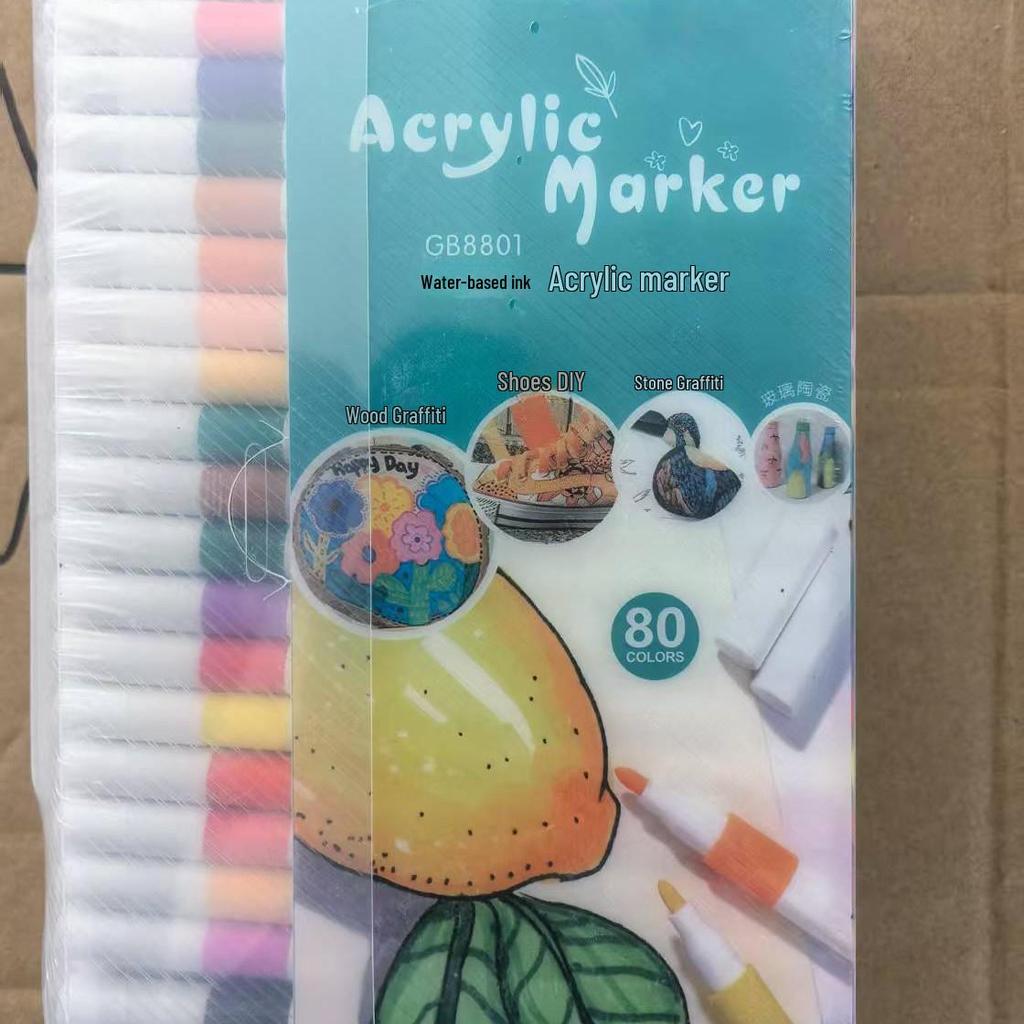 Acrylmarker Stiftset: 12/24/36/48/60 Schnelltrocknende Aquarell-Highlight-Marker