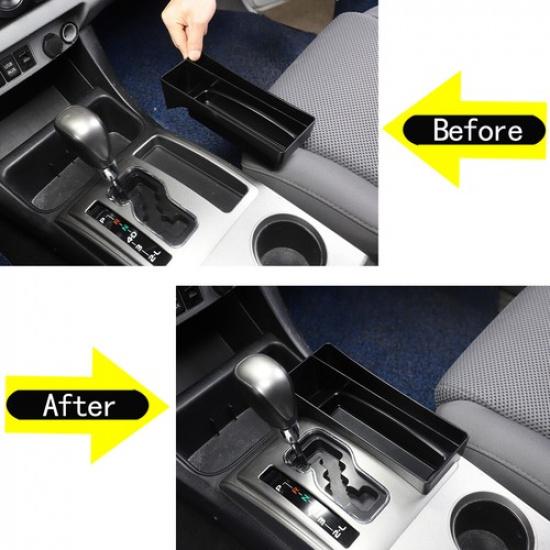 ABS Black Center Gear Shift Storage Box Cover Trim For Toyota Tacoma 2011-2015