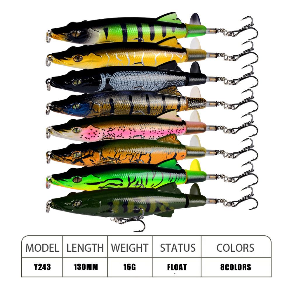 New Best-selling Propeller Tractor Popper Floating Pencil Lure Topwater Live Bait ABS 13 Cm / 16 G