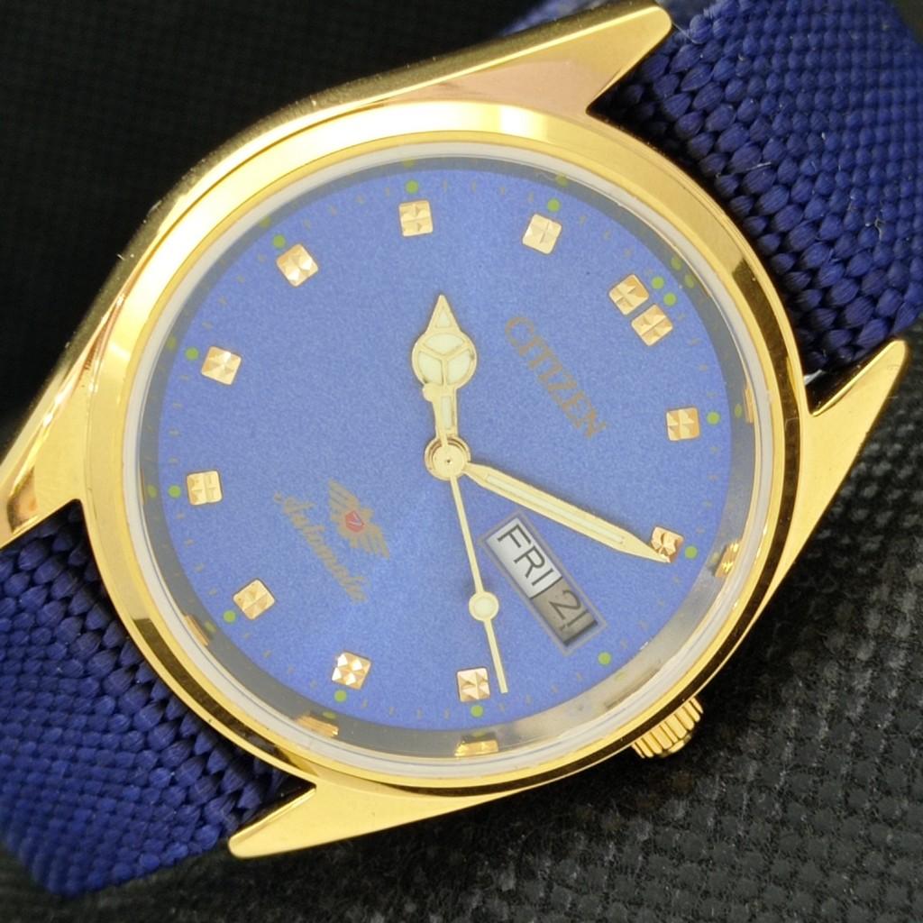 

ВОССТАНОВЛЕННЫЕ ВИНТАЖНЫЕ CITIZEN AUTO 8200 JAPAN MENS D/D BLUE WATCH 588b-a310405-2 SKU588b-a310405