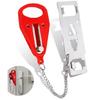 Portable Door Lock Double Hole Security Door Locker Safety Latch Metal Lock Home Room Hotel Anti Theft Security Lock Interior Mirrors 6