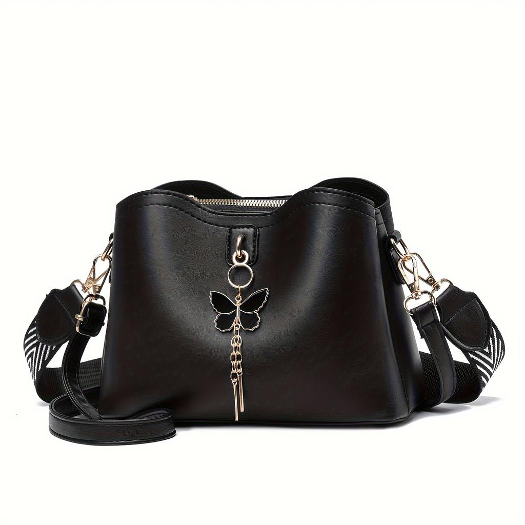 Small Crossbody Bags For Women Fashion Butterfly Bucket Purses Lightweight Handbags Shoulder Bag