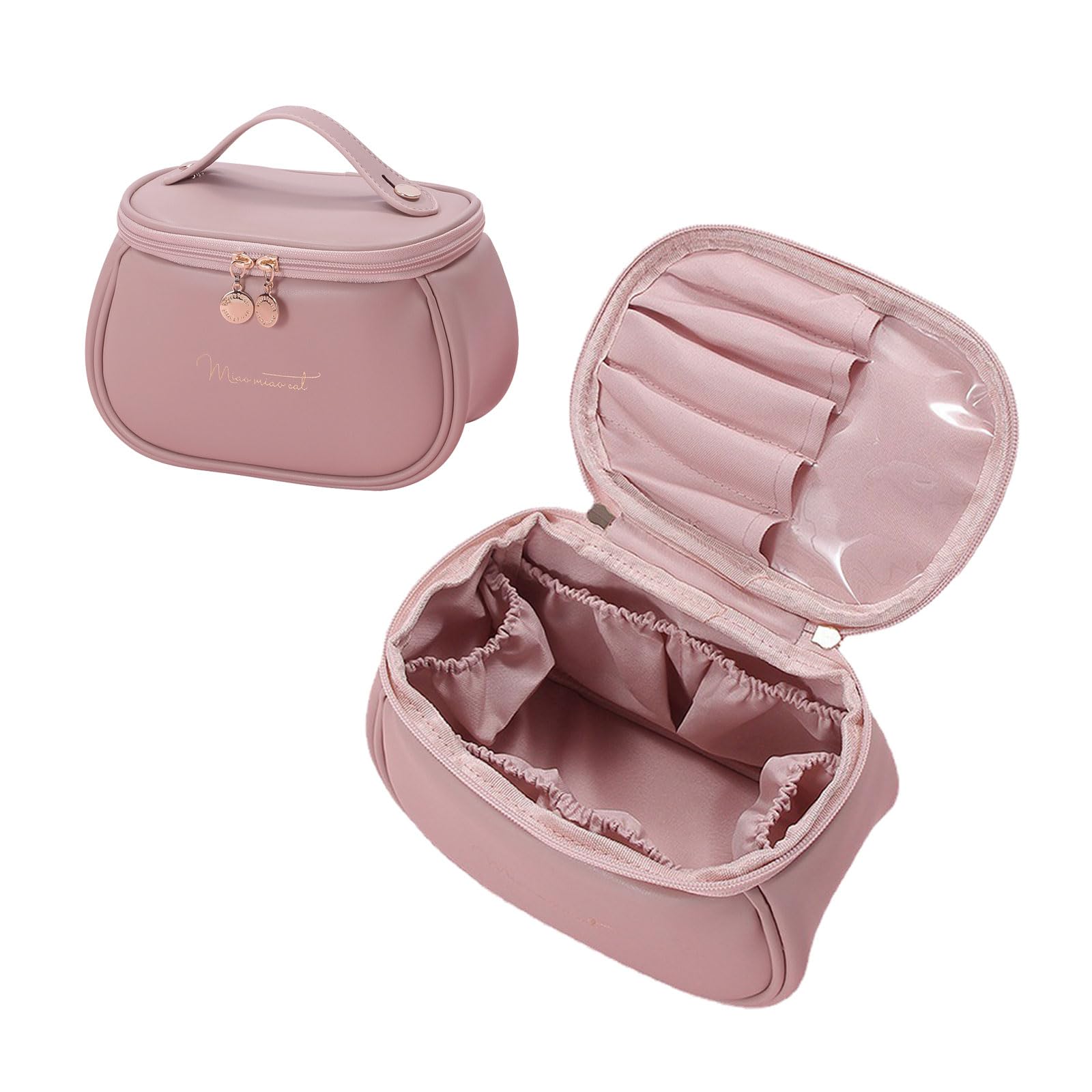 

Tumecos Cosmetic Portable Makeup Multifunctional Vanity Travel Makeup Cosmetic Tool Lightweight and Pink Pouch, Case, Pouch, Pouch, Bag, Case, Cute, розовый