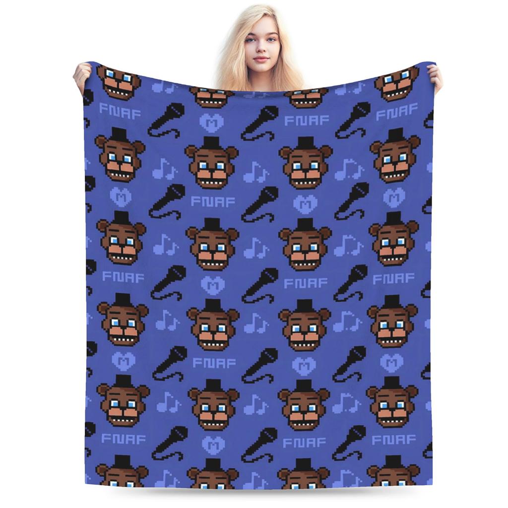 FNAF At Freddys Blankets Super Warm Fashion Plush Throw Blanket For Girls Boys Couch Chair Sofa Bed Flannel Bedspread Bed Cover