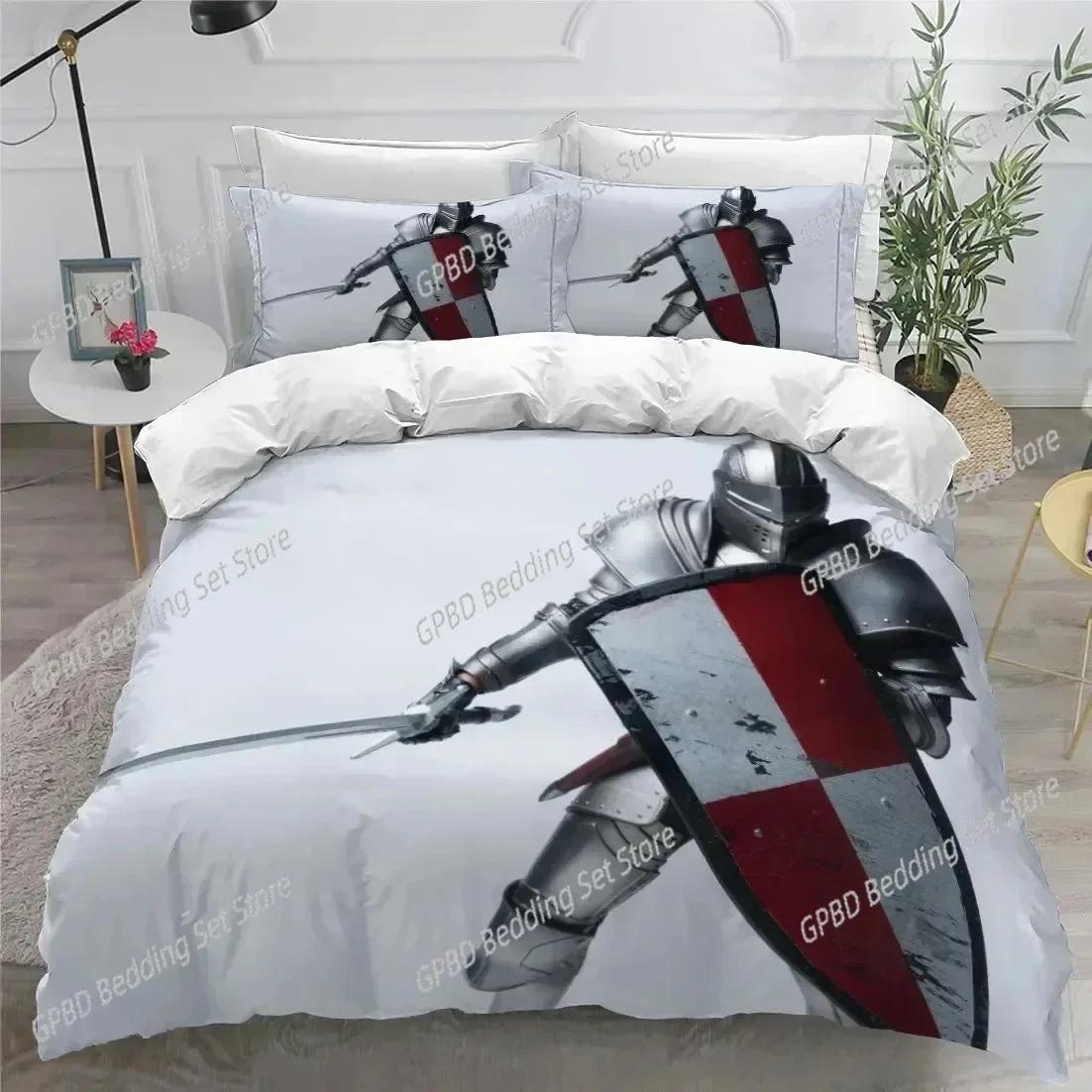 

3D Print Holy Knights Bedding Set 3D Printed Suitable For Bedroom Duvet Cover Set With Pillowcases Kids Home Textile EU Single(135*200cm)3pcs