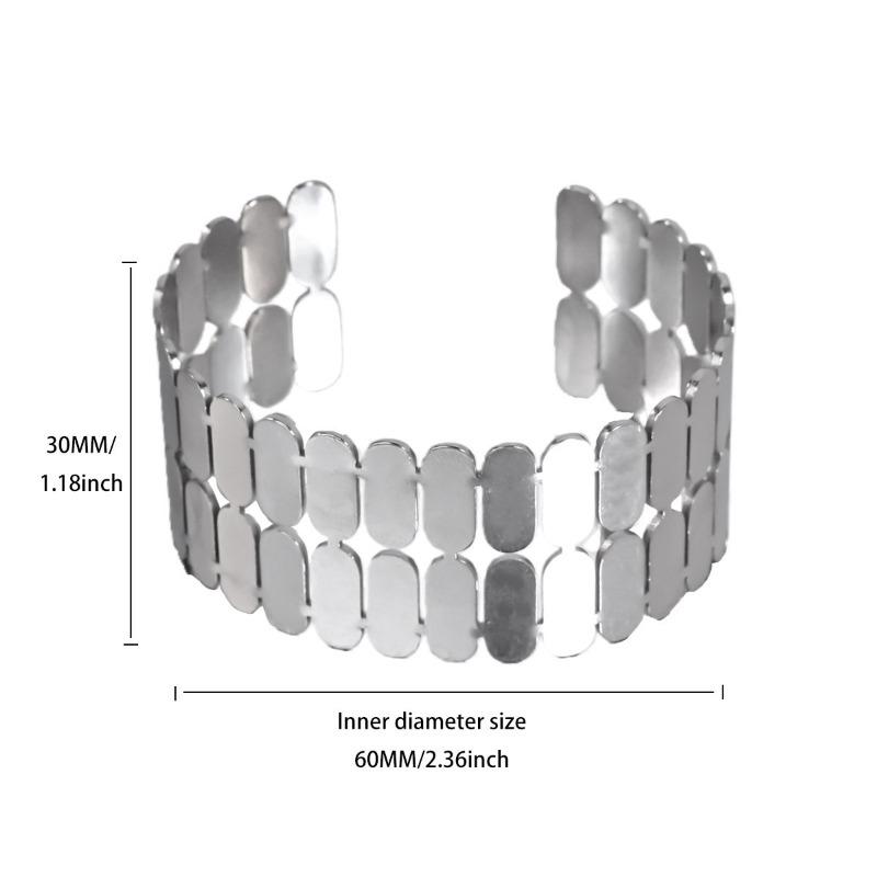 Folded Smooth Open Bracelet Fashion Light Luxury Temperament Bracelet Niche Versatile High-end Sense Jewelry Women