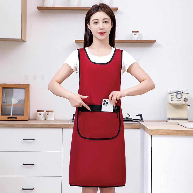 Unisex Waterproof Bib Apron with Logo Print for Kitchen and Catering