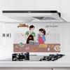 New Household Kitchen Oil-Proof Sticker Waterproof And High Temperature Resistant Stove Wall Sticker Cartoon Aluminum Foil Self-Adhesive Tile Sticker