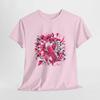 Pink Ribbon Floral Breast Cancer Awareness T-Shirt | Hope Tribute