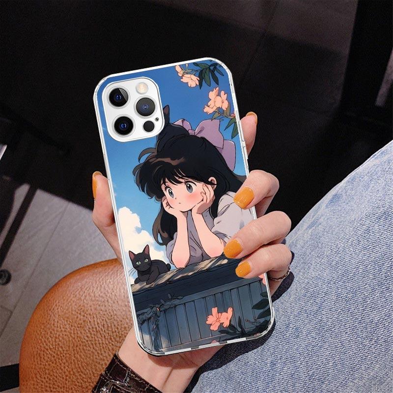 Cute Anime Ins Girls Animal Cat Phone Case For iPhone 17 Air 16 Pro Max 16E 15 + 14 Plus 11 12 13 Mini 7 8 SE Gift Print Cover F