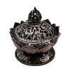 Vintage Copper Lotus Incense Burner Eight Treasures Zinc Alloy Aromatherapy Burner Sandalwood Incense Stove