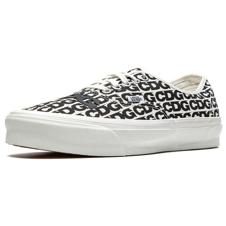 Comme des Garçons x Vans OG Authentic LX Εκτύπωση CDG - Blanc De Blanc 2018 Unisex Αθλητικά Παπούτσια Λευκό Μαύρο VN0A4BV9SHM