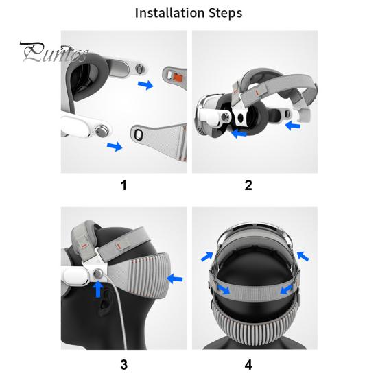 VR-hodestropp Justerbart hodebånd Perfekt passform Enkel installasjon Komfortabelt hodebånd VR-tilbehør for Vision Pro