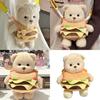 Burger Teddy Clothes Bear Plush Toy Outdoor Backpacks Children Cartoon Doll Cute