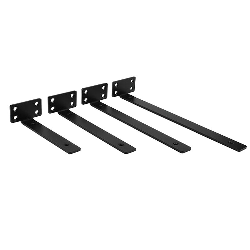 1 Set Heavy Duty Cast Iron Shelves Brackets Floating Shelf Brackets 4MM Thicked Invisible L Brackets For Shelves Support