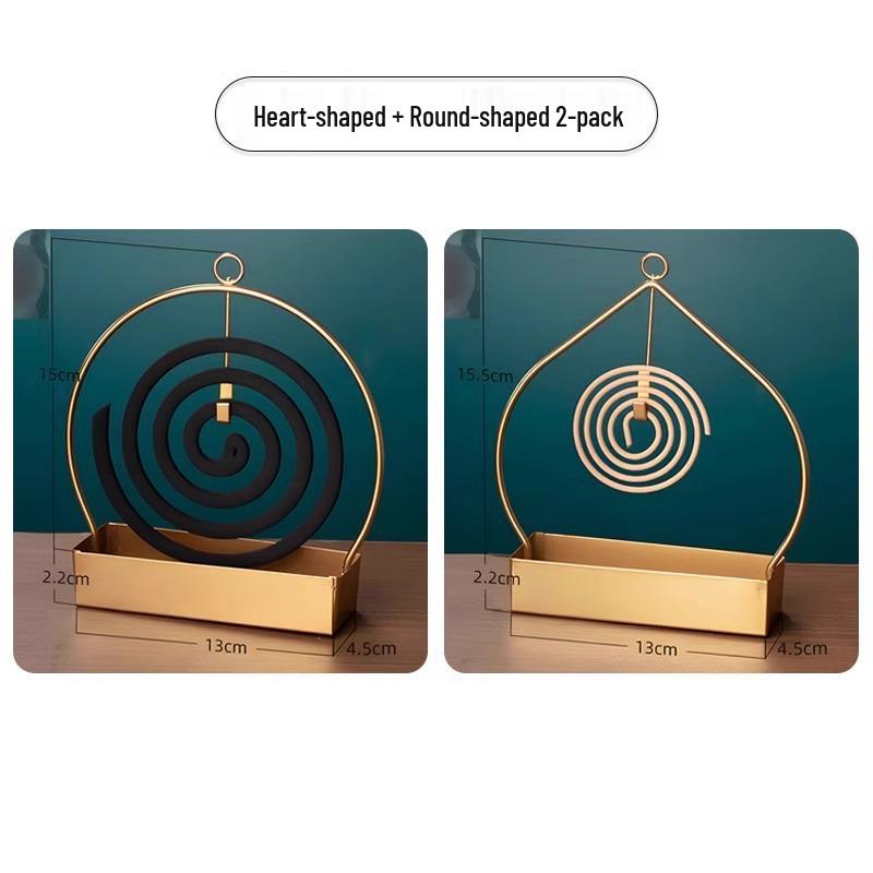 Wrought Iron Mosquito Coil Holder and Incense Burner - Fireproof, Anti-Scald, Ash Catcher, Stainless Steel Design