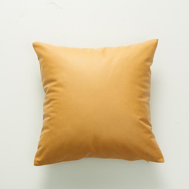 Weich Kratzfest Einfarbig Kissen Kissen Modern Schlicht Kunstleder Technologie Stoff Kissenbezug Lendenkissen Kissen Kissenbezug