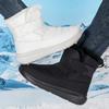 Women Plush Snow Boots Waterproof Hook Loop Thick Sole Ankle Boots Non Slip Winter Warm Outdoor Shoes for Camping Walking