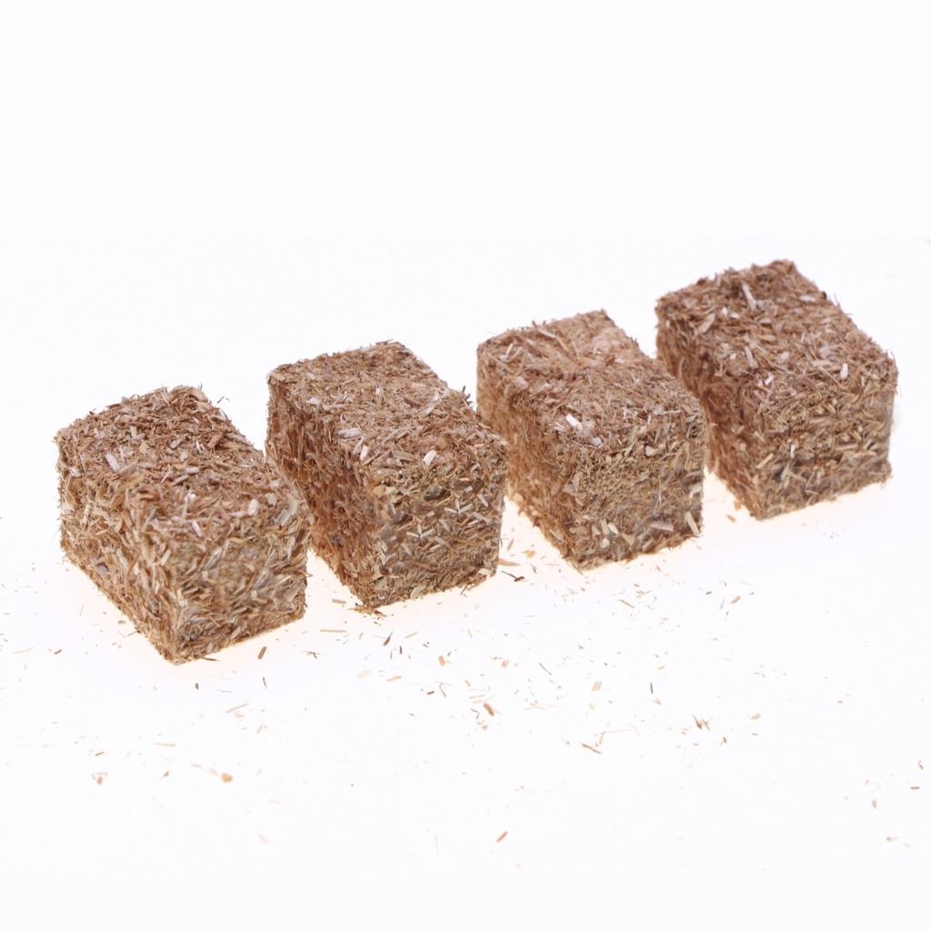 4Pcs Mini Natural Square Round Hay Bale Straw Hay Bale Blocks Dollhouse Farm Garden Thanksgiving Autumn Western Party Poprop