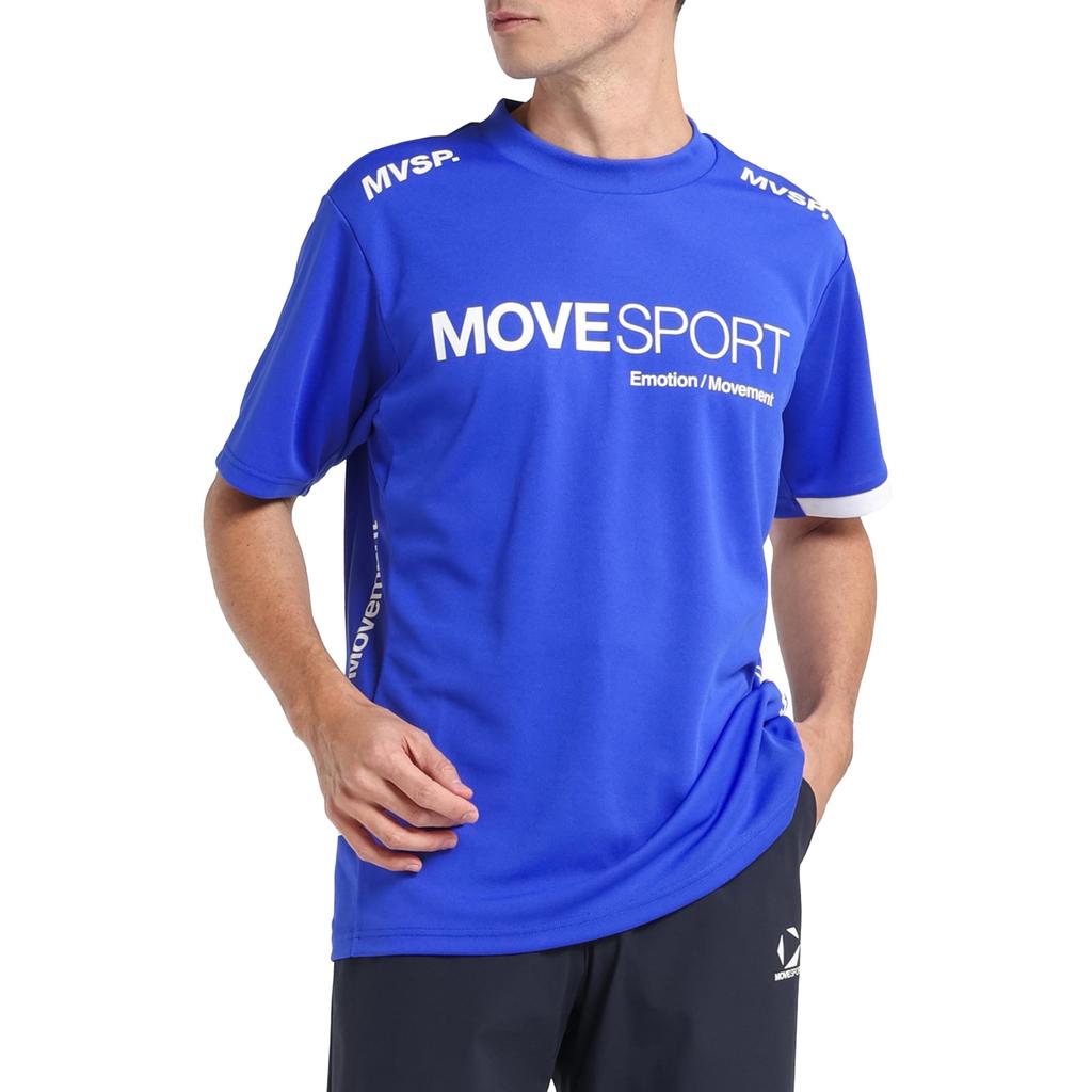 Move Sports Descente Short Sleeve Crew Neck Stretch Training BL00 Men's T-Shirt (EC Exclusive), Moisture-Wicking, Quick-Drying, Shirt, (ST5SHTZ1MB)