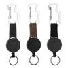 Retractable Keychain Badges Holder with 23.62inch Steel Retractable Cord Keychain Tool Steel Wire Rope Buckles Key Holder