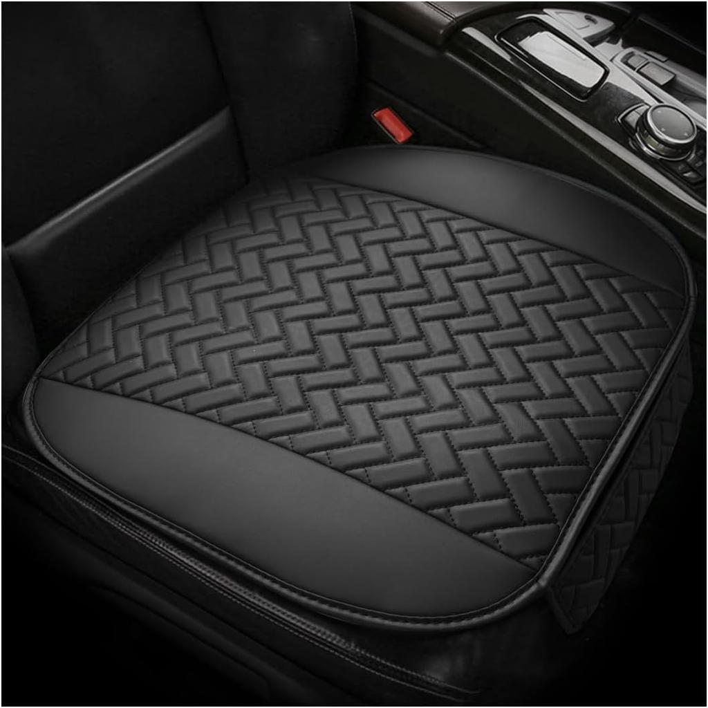 Car Bottom Seat Cover, Anti Slip Leather Auto Front Seat Cushion Cover with Storage Pocket, Comfortable Car Bottom Seat Pad Protector for Cars, SUV,