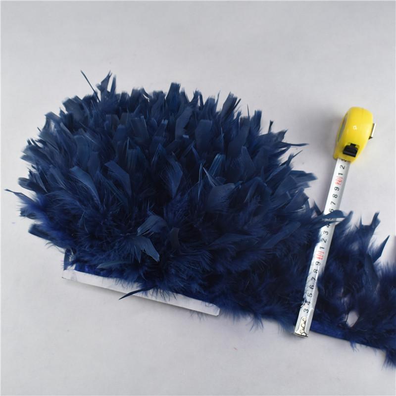 10Meters/Lot Turkey Feather Fringe Trim 4-6Inch Marabou Feathers Trimming Skirt Dress Trims Ribbon Feathers For Crafts