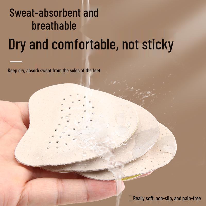 Csúszásgátló sertésbőr elülső talppárnák a kényelmes magas sarkú cipőkhöz - Szuperpuha, vékony és öntapadós