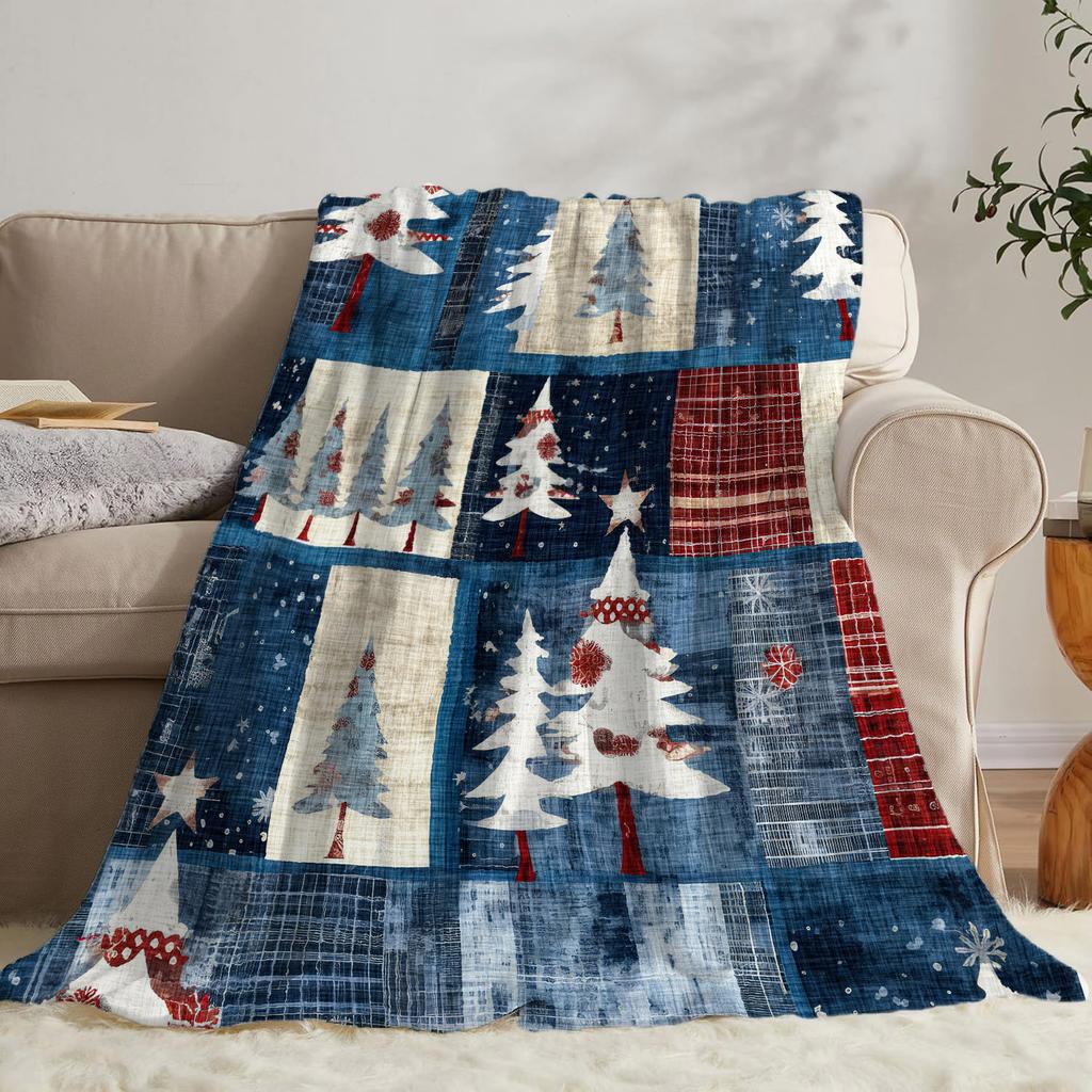 Christmas Creative Throw Blanket Flannel Print Blanket Super Soft Cozy Sofa Nap Blanket Home Blanket Perfect Home Gift For Her