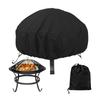 Fire Pit Cover 34in Diameter 15in Height 210D Silver Coated Water Proof Sunproof Firepit Cover for Outdoor Patio