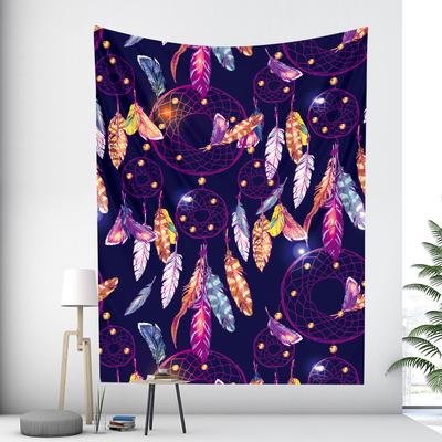 Seven Color Flapping Net Home Decoration Art Tapestry Hippie Bohemian Decoration Psychedelic Scene Wall Hanging Yoga Mat