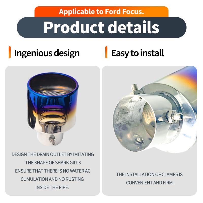 Tailpipe Muffler for Toyota Corolla, Excelle, Trumpchi GS4, Focus, Bluebird, Changan CS75