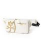 Canelé Leather One-Shoulder Bag, Horizontal, No. 35921, White