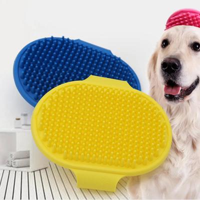5 Farben Weiche Gummi Hundebürste Kamm Katze Badehandschuh Fellpflegekämme Welpen Massagebürsten Silikon Haustier Reinigungszubehör
