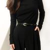 Black Needle Buckle PU Leather Waist Belt Strap Korean Style Waistband Leather Fashion Belt  Ladies