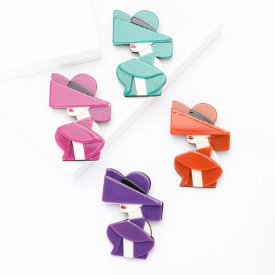 Mode Cartoon Acryl Monroe Mädchen Brosche Kreative Vielseitige Damenbekleidung Corsage Schmuck Pin