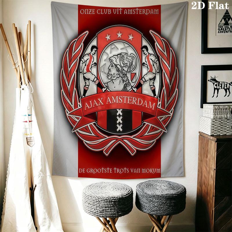 AFC Ajax Poster (2) Wall Hanging Printed Fabric Blanket Decorative Tapestries for Bedroom Living Room Home Decor