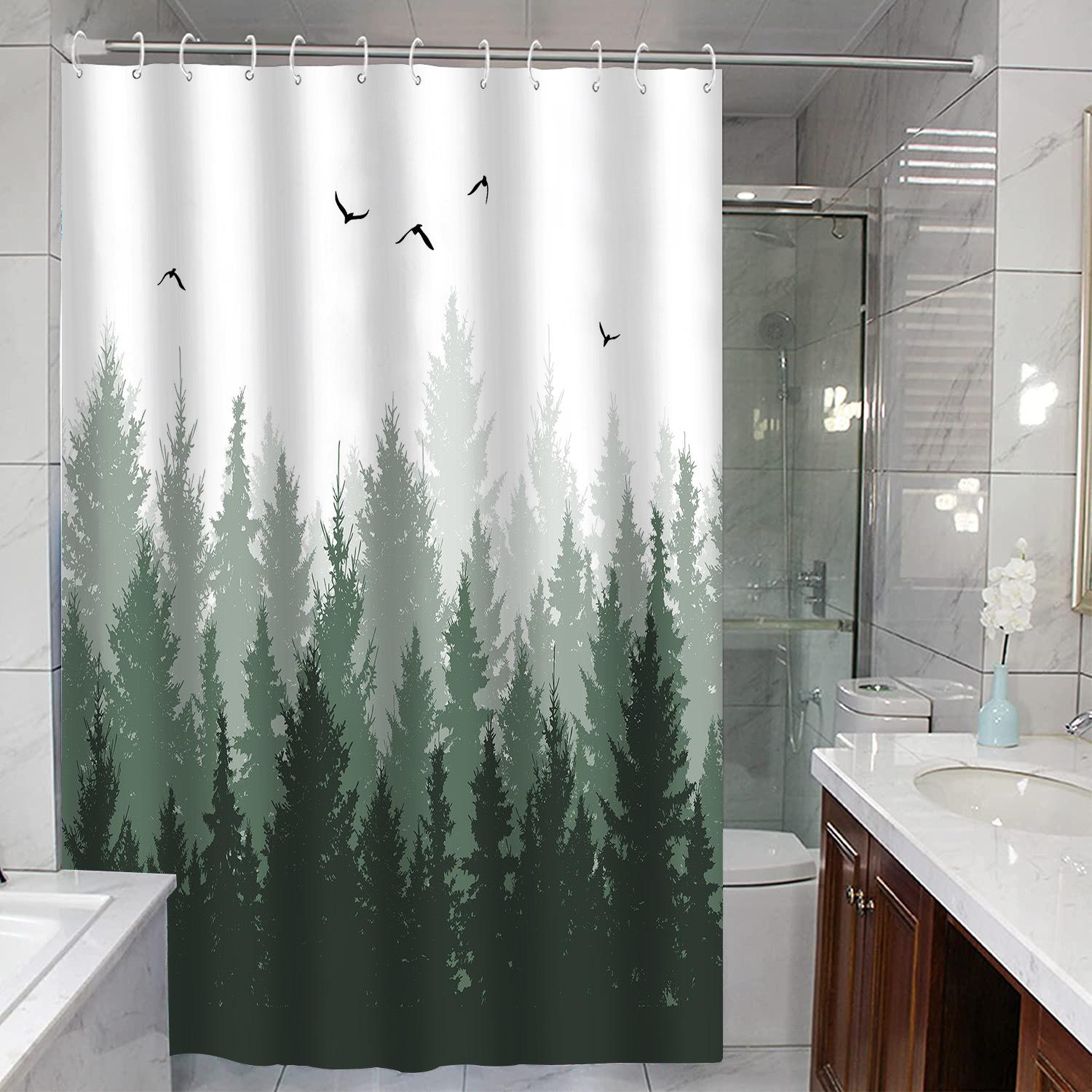 

JINRUN утолщенная водонепроницаемая занавеска для ванной комнаты, устойчивая к плесени, занавеска для душа, занавеска для душевой перегородки, занавеска для душа, занавеска для ванной комнаты, бесплатная перфорация 90*180cm